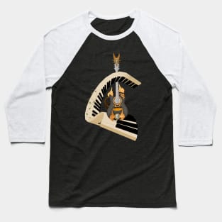 Curved piano with wonderful guitar Baseball T-Shirt